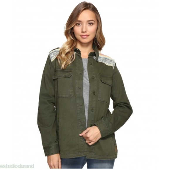 Rip Curl Jackets & Blazers - NWT Rip Curl Green Olive Sun Gypsy Shirt Utility Jacket Coat Military Army XS